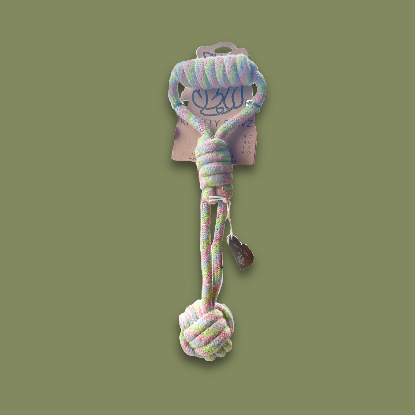 Hemp Rope Tug Dog Toy Monkey Fist