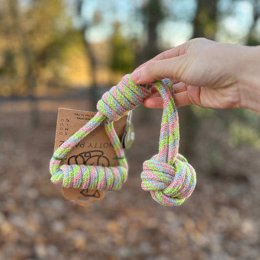 Hemp Rope Tug Dog Toy Monkey Fist