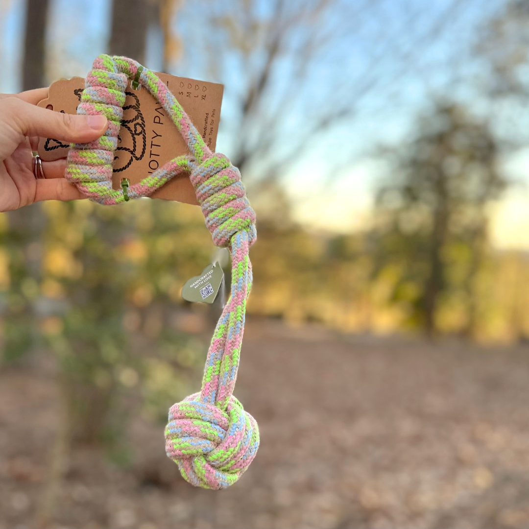 Hemp Rope Tug Dog Toy Monkey Fist